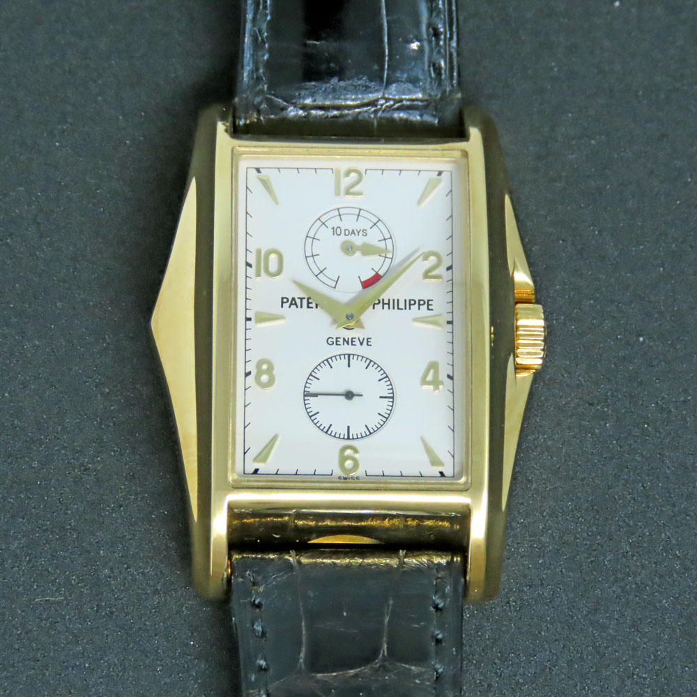 百達翡麗 18K黃金 5100J-001 上鍊 2000年限量版1500隻 十日鍊能量顯示皮帶錶